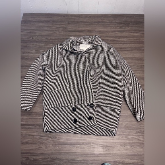 FRNCH Jackets & Blazers - FRNCH Black and White Wool Coat Size S/M